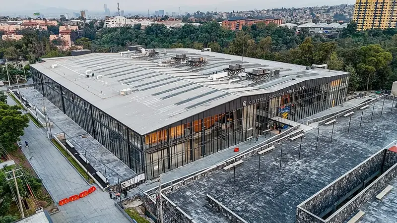 Vista aérea de la Cineteca Nacional Chapultepec